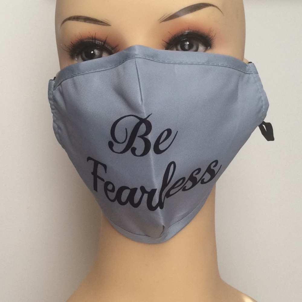 Face Mask & Matching Hair Tie “Be Fearless”